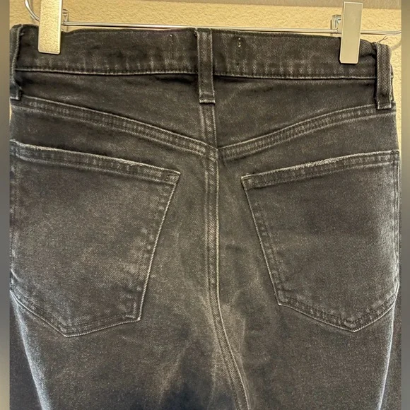 Abercrombie & Fitch women’s Washed Black Straight leg Jeans - Picture 3 of 6